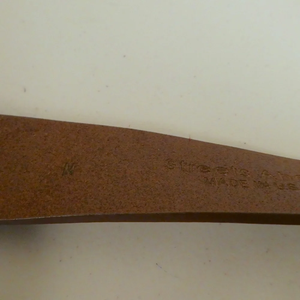 STREETS AHEAD WESTERN silver brass leather belt M